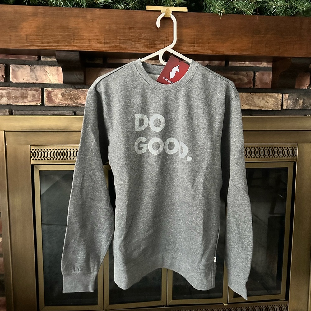 Cotopaxi Heather Grey Crew Sweatshirt - “Do Good”
